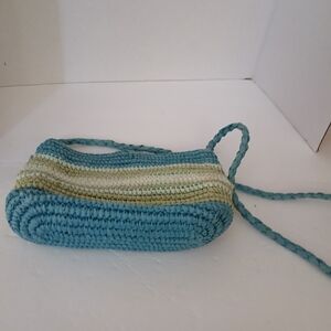 Stylish Woven Mini Bag in Blue and Green